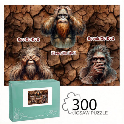 Sasquatch "See no evil...." 300pcs Horizontal Wooden Jigsaw Puzzles