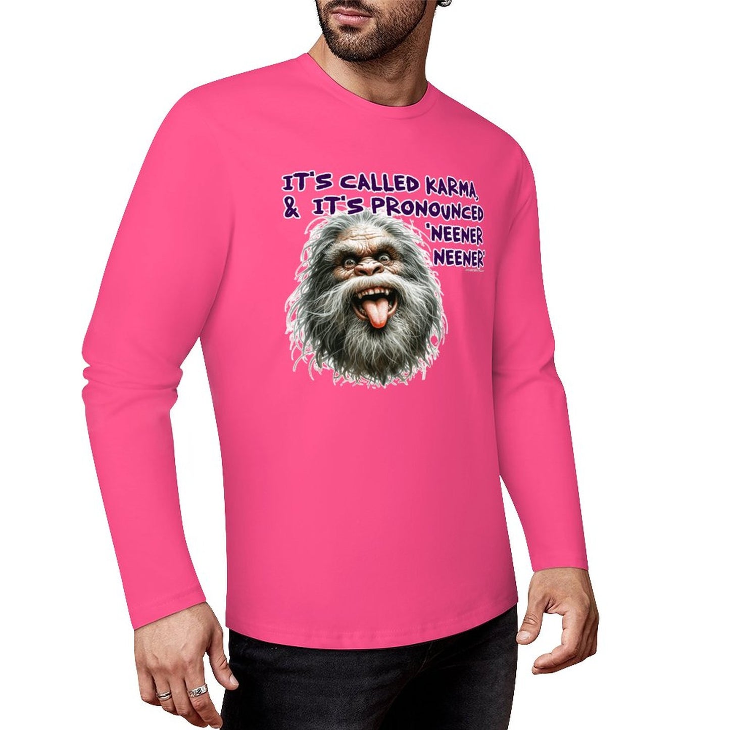 Bigfoot - Sasquatch Cotton Unisex Long Sleeve T-shirt