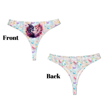 Women’s Polyester Thong, Panties, Underwear - Dragon Love