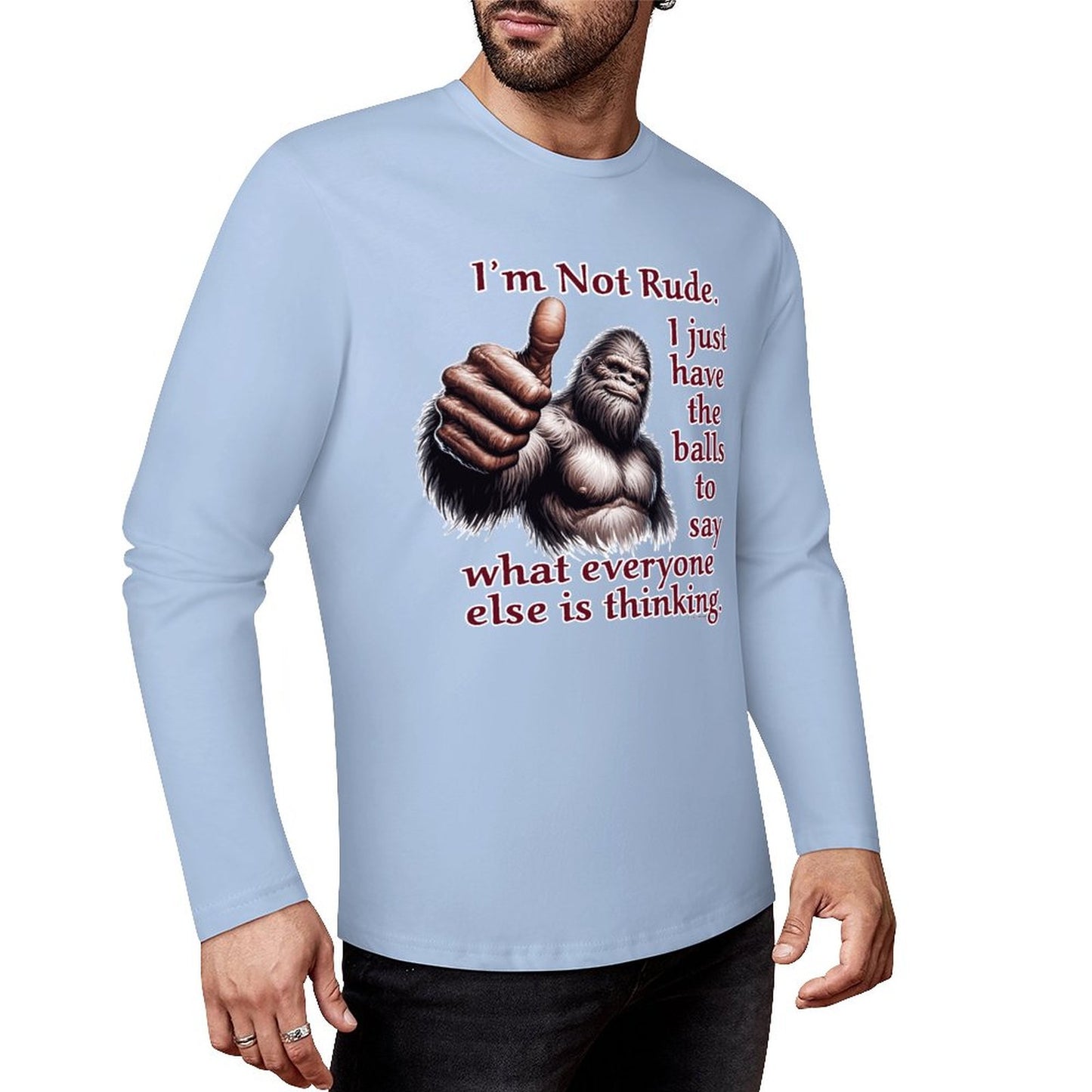 Bigfoot - Sasquatch Cotton Unisex Long Sleeve T-shirt