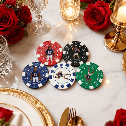 Sasquatch Football 10 Piece Poker Chips Set