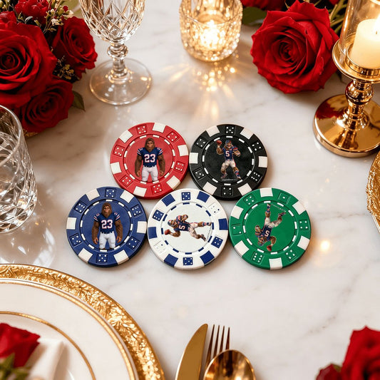 Sasquatch Football 10 Piece Poker Chips Set