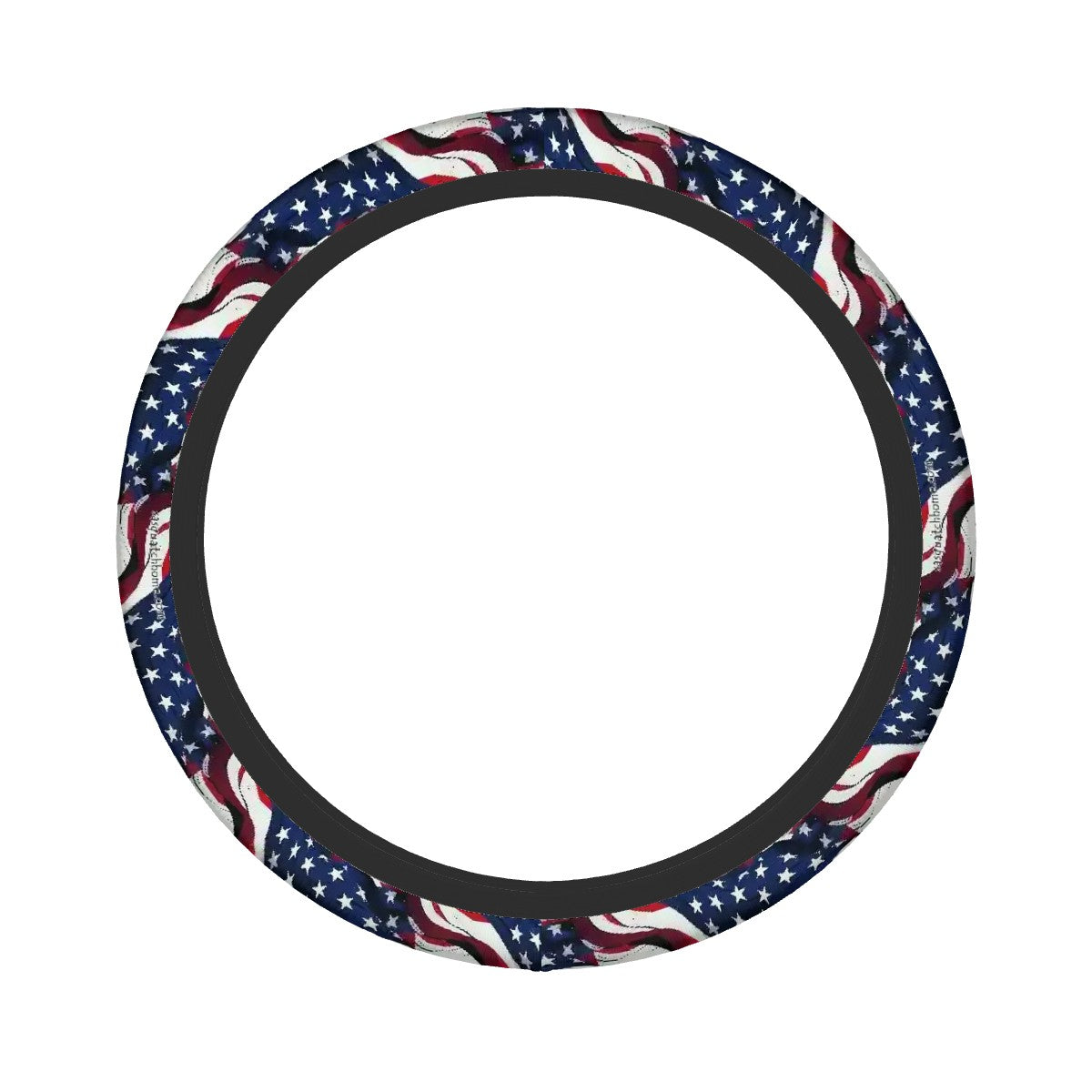 American Flag, Rugged Auto Steering Wheel Cover - 15" b