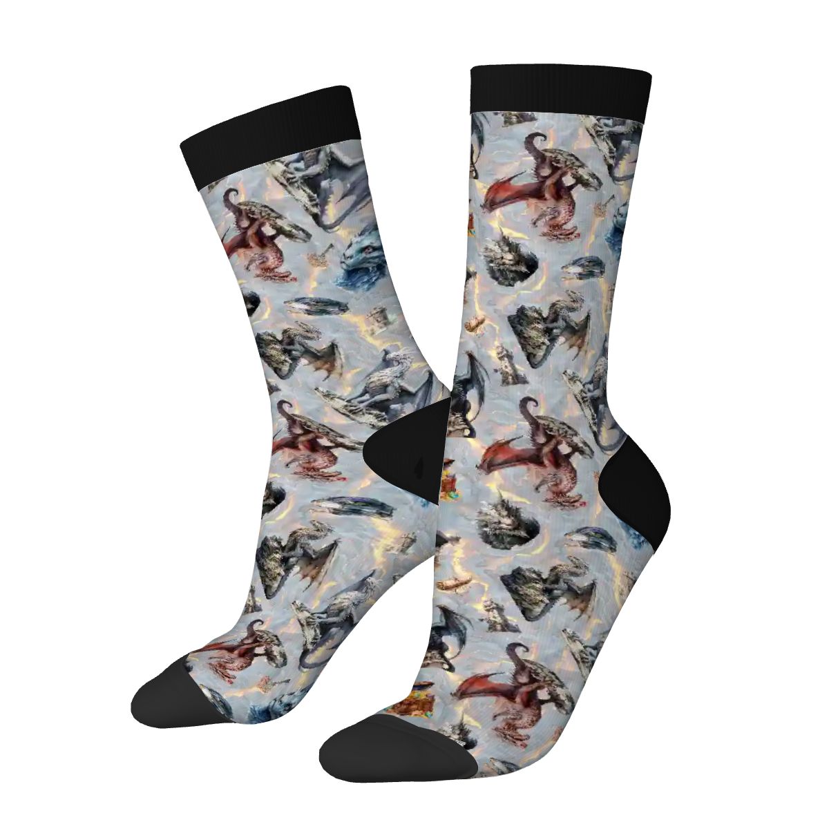 20 Awesome Designs, Crew Socks, Dragon Socks, Zombie Socks, Smurf Socks