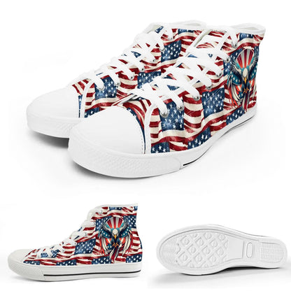 Patriot Eagles, Women's High Top Canvas Shoes