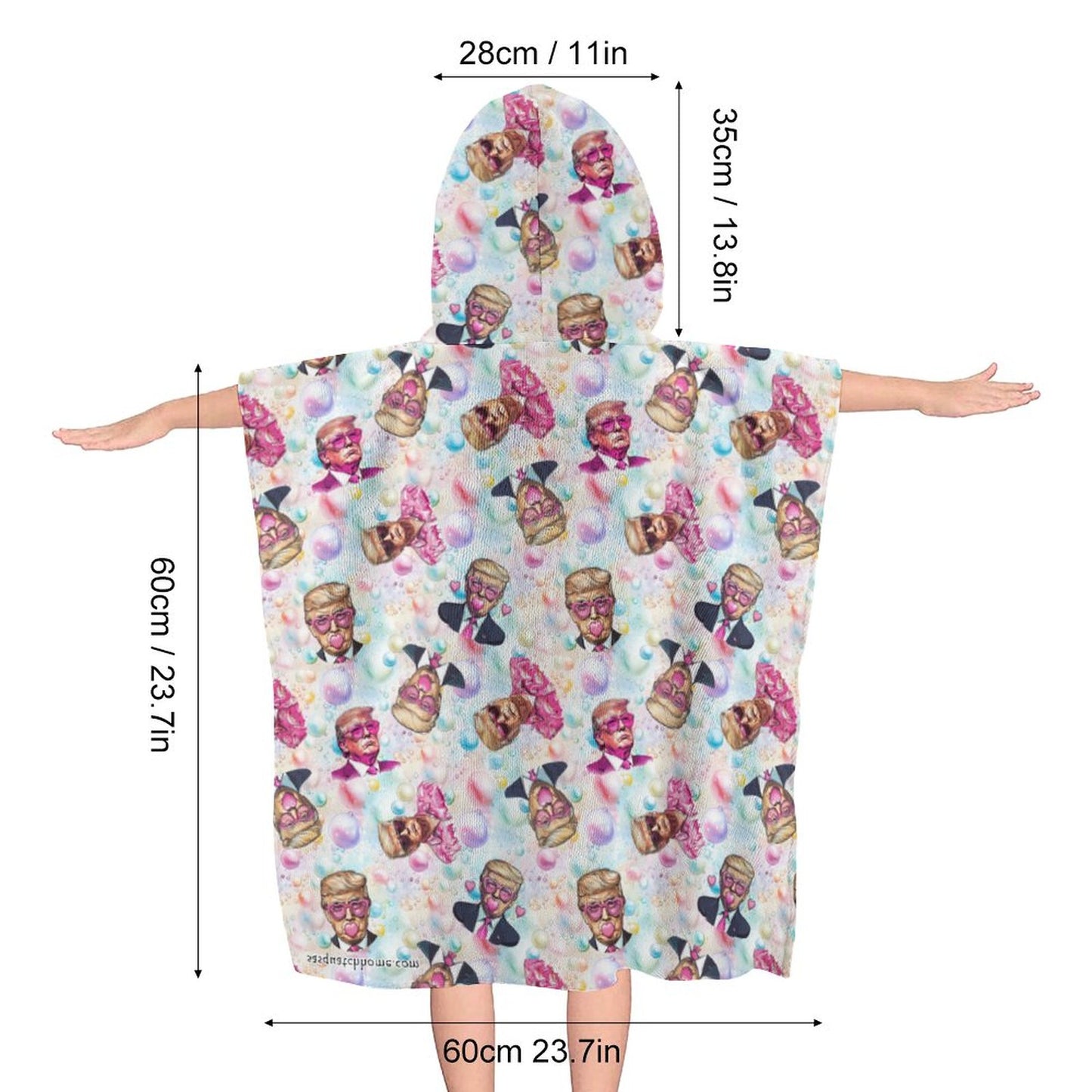 Donald Trump 20 Designs, Hooded Terry Cloth Pullover Towel for Kids, Children