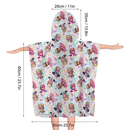 Donald Trump 20 Designs, Hooded Terry Cloth Pullover Towel for Kids, Children