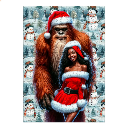 Bigfoot and Christmas Playgirl 300pcs Wooden Vertical Jigsaw Puzzle