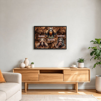 Sasquatch "See no evil...." 300pcs Horizontal Wooden Jigsaw Puzzles
