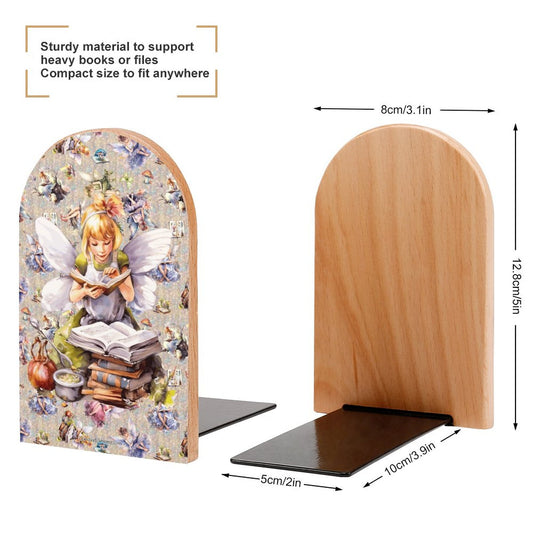 Fairies Reading, Wood Bookends