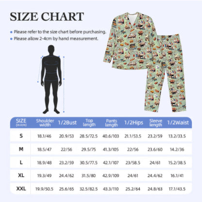20 Misc Designs, Long Sleeved Pajamas for Men Set