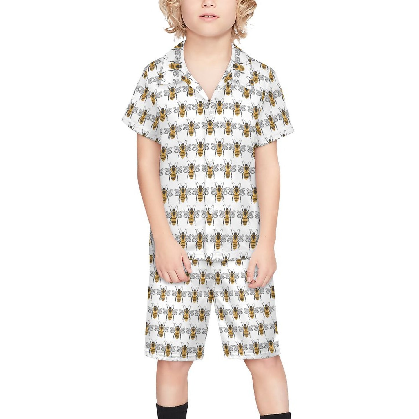 Bumble Bee Design Children's Casual Beach Outfit A27TZ (All-Over Printing)