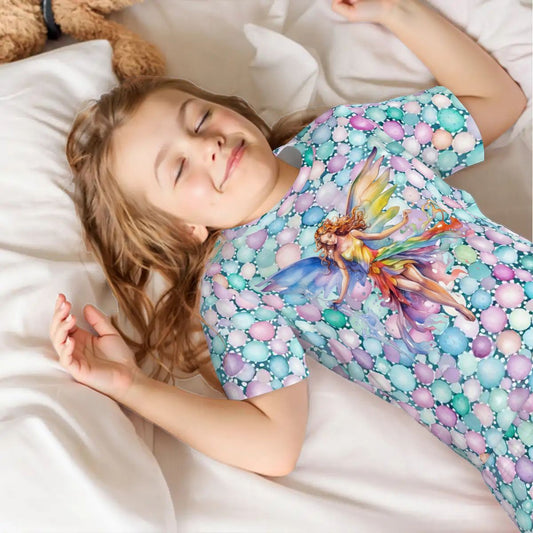 Rainbow Fairy, Children’s 2 Piece Short Pajama Set