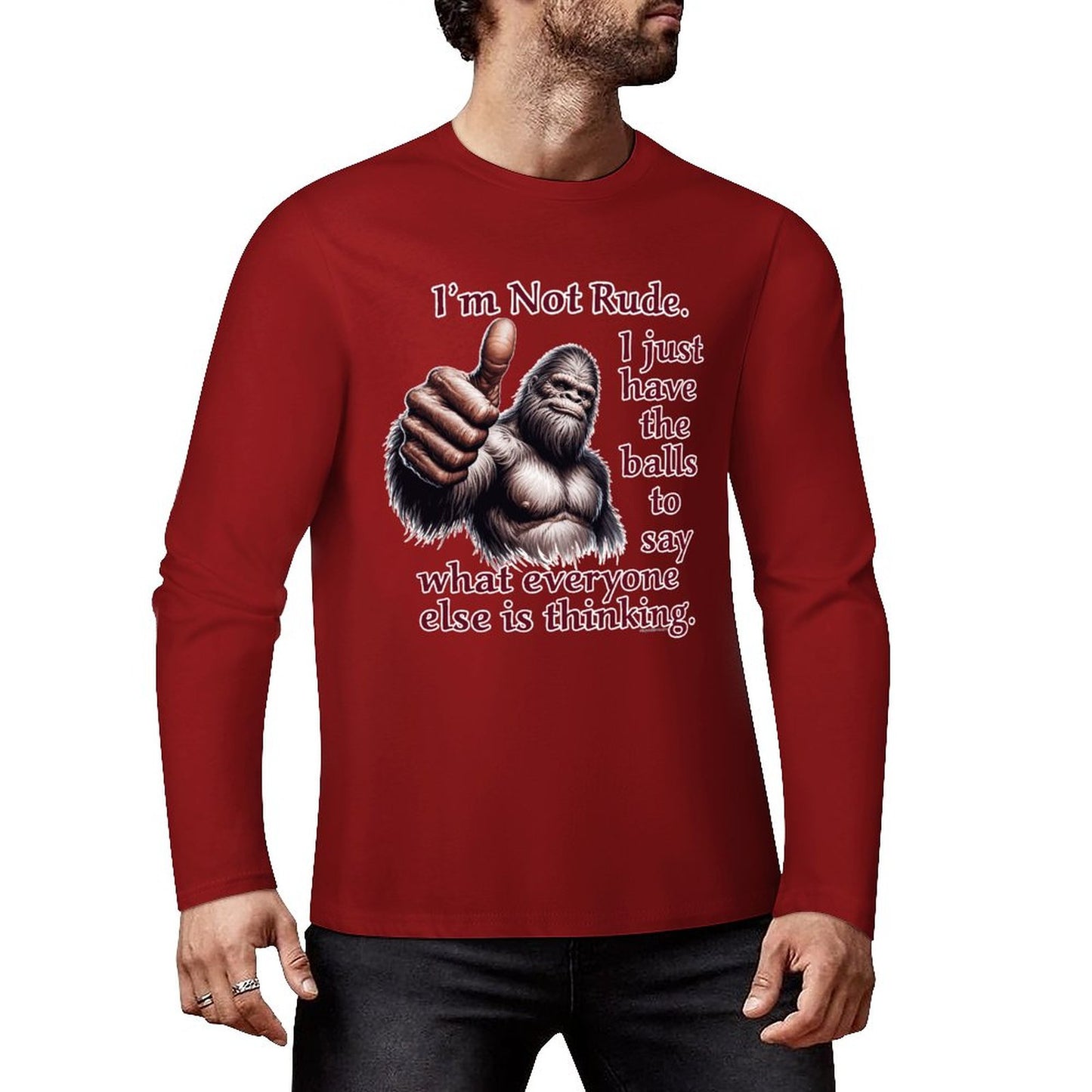Bigfoot - Sasquatch Cotton Unisex Long Sleeve T-shirt