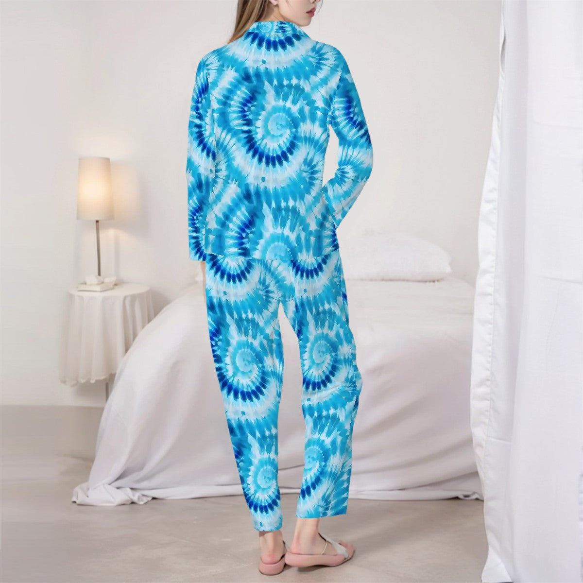 Tie-Dye  Themed Women’s Long Sleeved Pajama Set