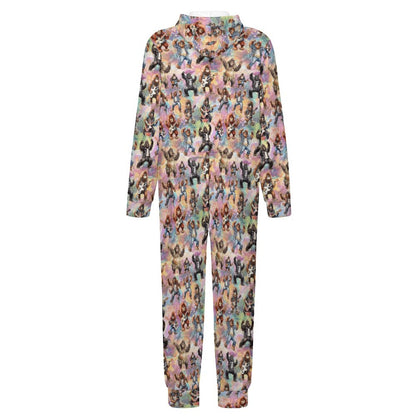 10 Sasquatch Designs, Youth Flannel Footless Zip up Pajama Jumpsuit