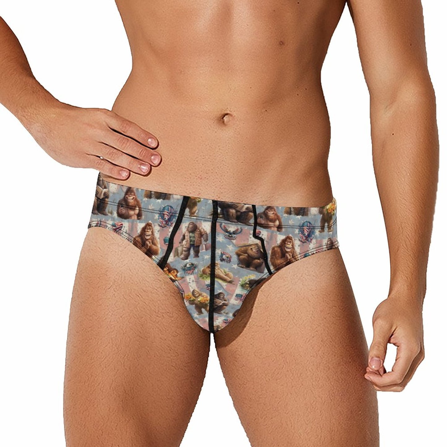 20 Bigfoot Sasquatch, Men’s Silk Briefs Underwear