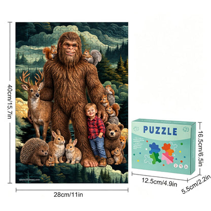 Sasquatch & Critters 300pcs Wooden Vertical Jigsaw Puzzle