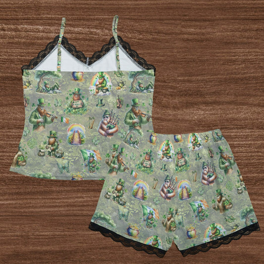 Squatchy Sized Ladies - Bigfoot Themed 2 piece Lacy Pajamas / lingerie