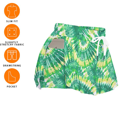 10 Tie Dye Designs, Women's Sport Skorts With Pocket