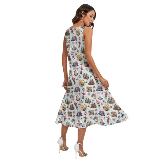 10 Donald Trump Designs, Women’s Sleeveless Dress With Diagonal Pockets