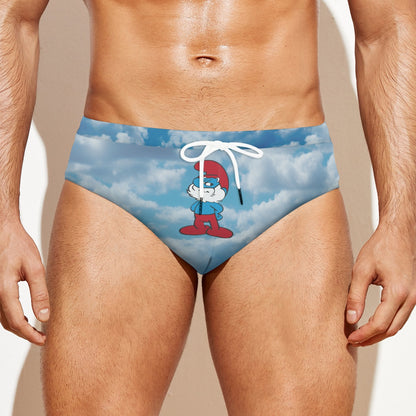 Papa Smurf "Who's Your Daddy",  Men's Drawstring Swim Briefs