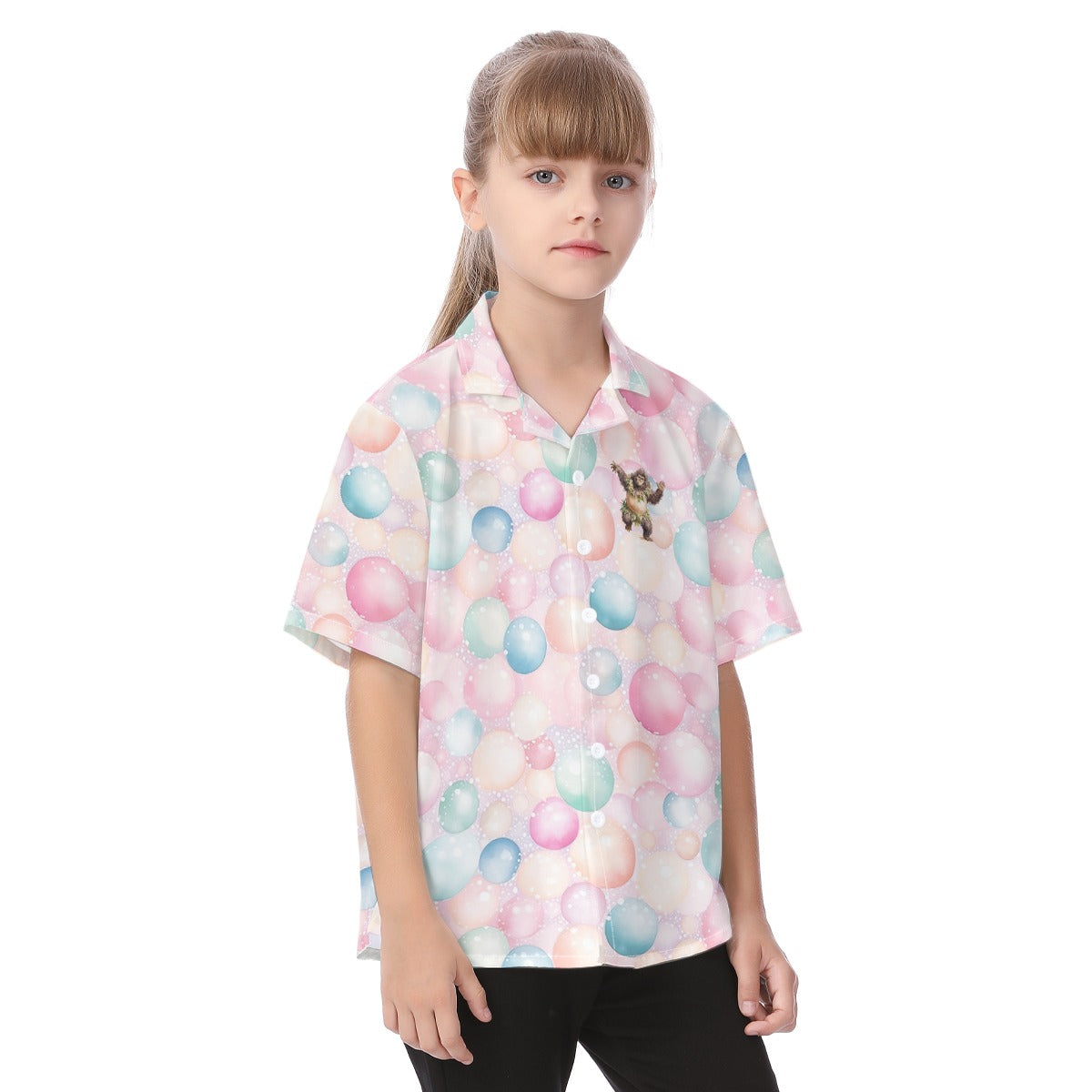Bigfoot, Sasquatch, Dancing, Kid's Hawaiian Vacation Shirt
