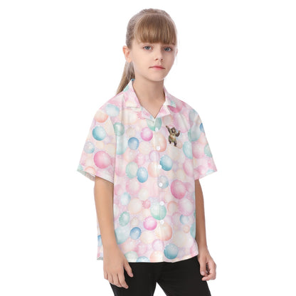 Bigfoot, Sasquatch, Dancing, Kid's Hawaiian Vacation Shirt