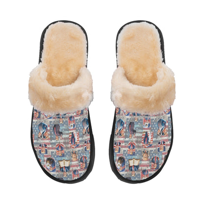 10 Donald Trump Designs, Men’s Plush, Fuzzy Slippers