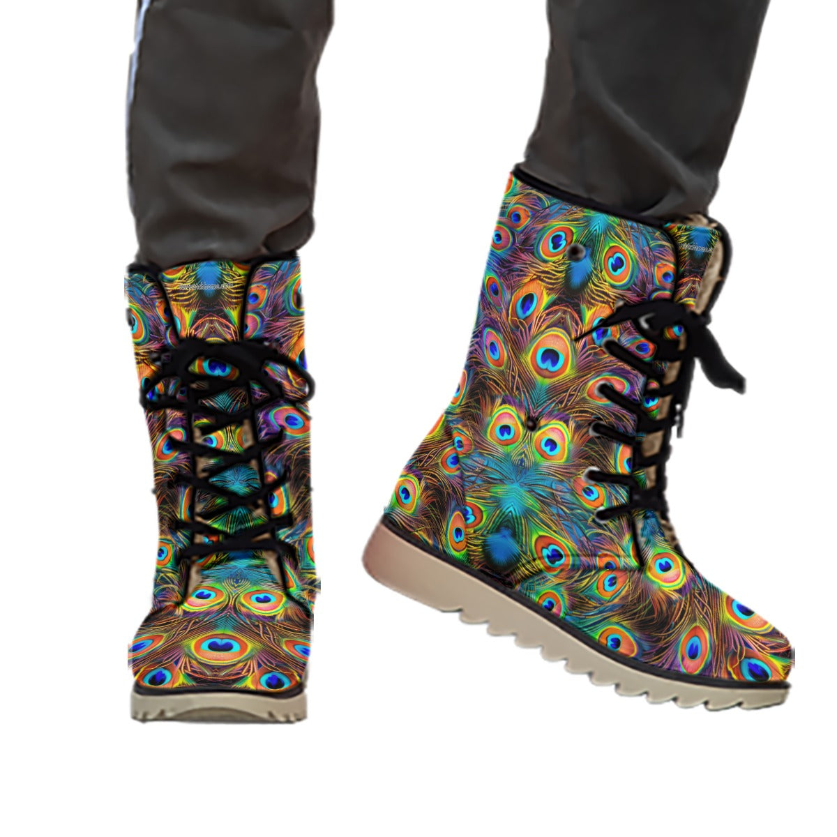 10 Psychedelic Designs, Women’s Plush Velvet Lined Boots