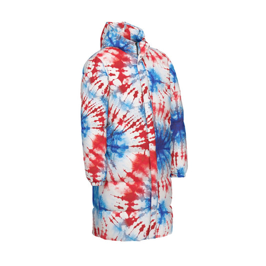 19 Tie Dye Designs, Long Down Jacket / Coat