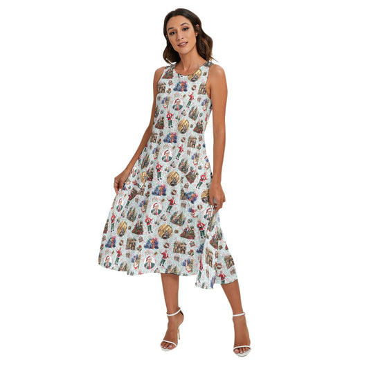 10 Donald Trump Designs, Women’s Sleeveless Dress With Diagonal Pockets