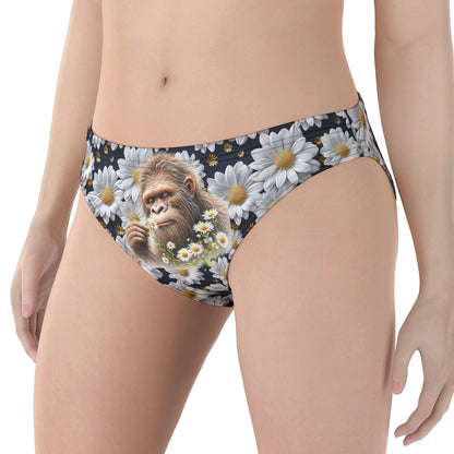 Women’s Daisies & Sasquatch Poly Briefs Panties Underwear