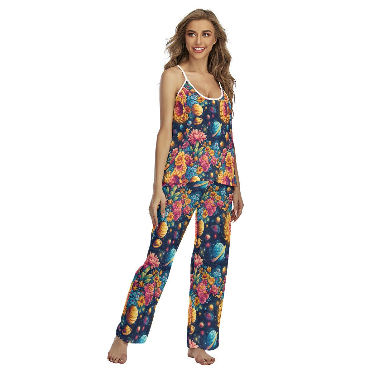 12 Galaxy, Outer Space Designs, Women's Cami Pajamas Set