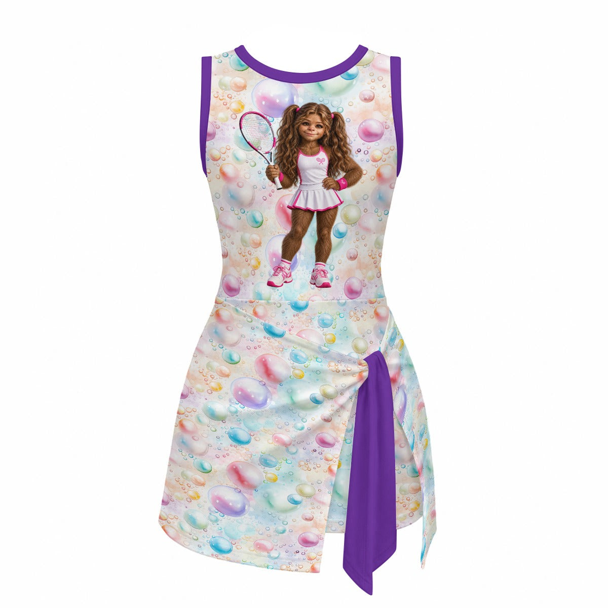 Girls Sports Romper Tennis Lil Miss Sasquatch