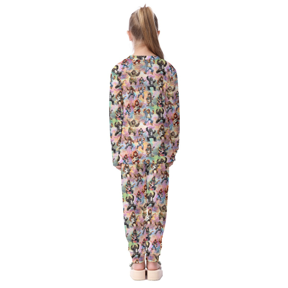21 Bigfoot Sasquatch Designs Kid's Long Pajamas Set