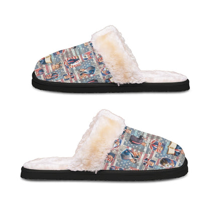 10 Donald Trump Designs, Men’s Plush, Fuzzy Slippers