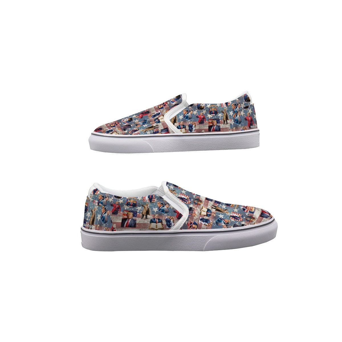 10 Donald Trump Designs, Men's Slip On Sneakers