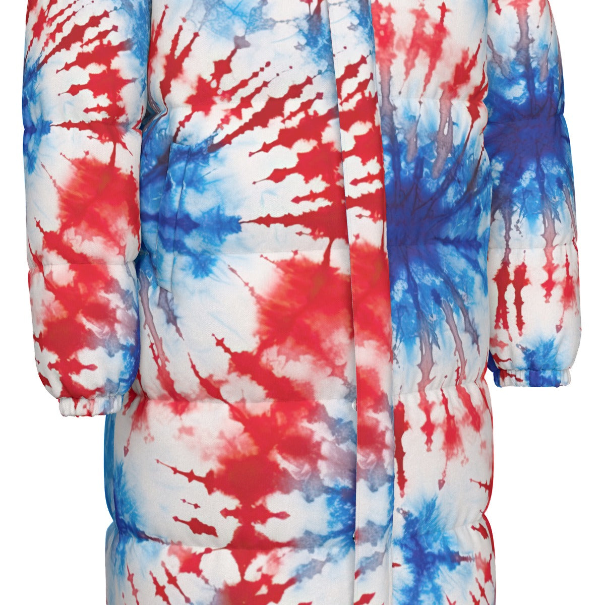 19 Tie Dye Designs, Long Down Jacket / Coat