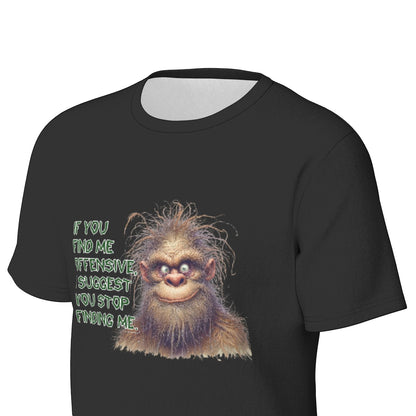 Bigfoot / Sasquatch "If you find me...", Unisex Short Sleeve O-Neck Cotton T Shirt