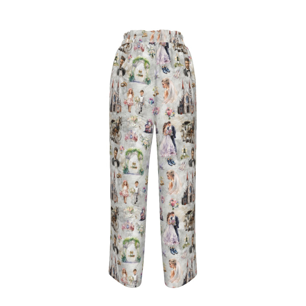 20 Misc Designs, Women’s Faux Silk Wide-Leg Pants