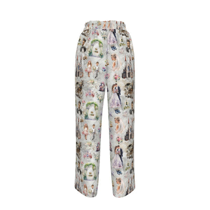 20 Misc Designs, Women’s Faux Silk Wide-Leg Pants