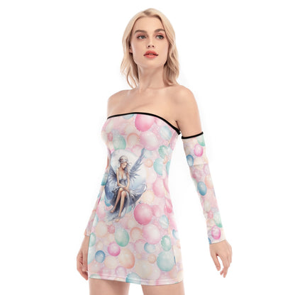 Fairy Themed, Women's Off-shoulder Back Lace-up Dress