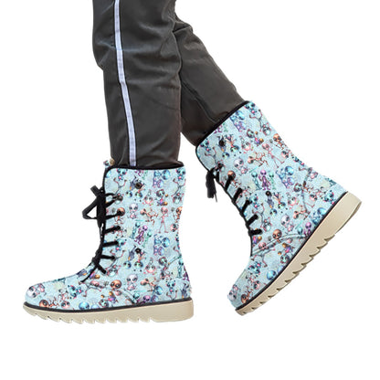 6 Alien Designs, Women’s Plush Velvet Lined Boots