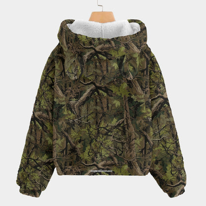 Bigfoot / Sasquatch Family, Kid’s Borg Fleece Sweatshirt With Ears