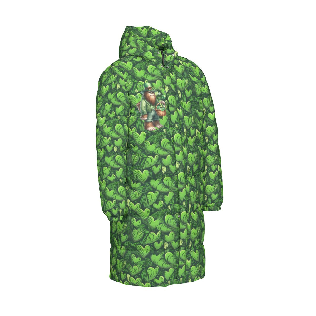 Bigfoot / Sasquatch St. Patrick, Long Down Jacket / Coat