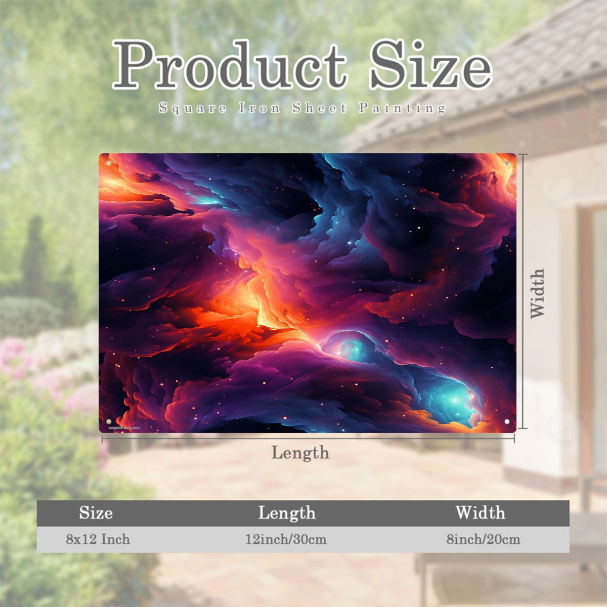 Galaxy Beauty, 8”x12” Metal Hanging Painting / Poster – Made in USA