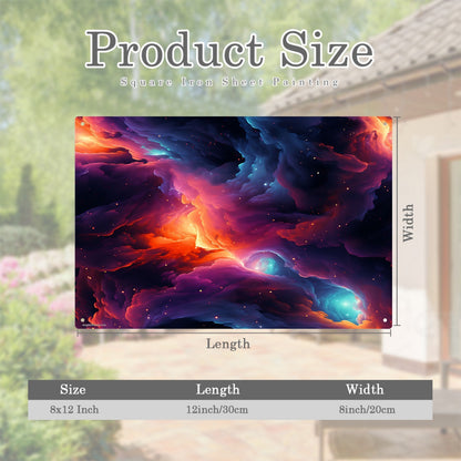 Galaxy Beauty, 8”x12” Metal Hanging Painting / Poster – Made in USA