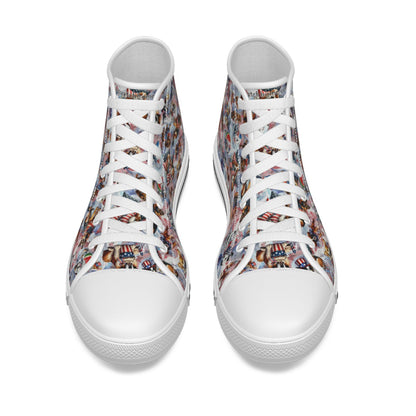 8 Patriot Designs, Kids Canvas Sneaker Shoes