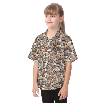 Bigfoot, Sasquatch Peace Sign, Kid's Hawaiian Vacation Shirt